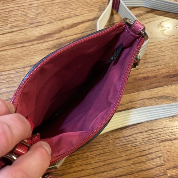 COACH Crossbody Pink Stripe adjustable Purse Bag - Picture 5 of 13